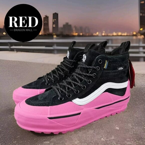 VANS SK8 Hi Dip MTE-2 Hiking Boots Shoes Pink Black Suede - Women's Size 8 - Picture 1 of 16